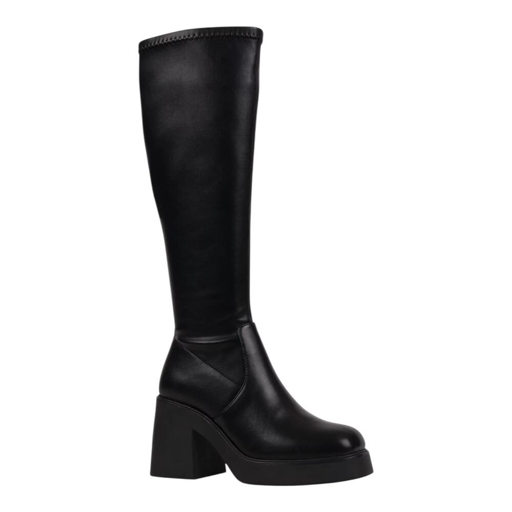 GC Shoes Women's Chantal Platform Elastic Knee High Boots Black Size 7